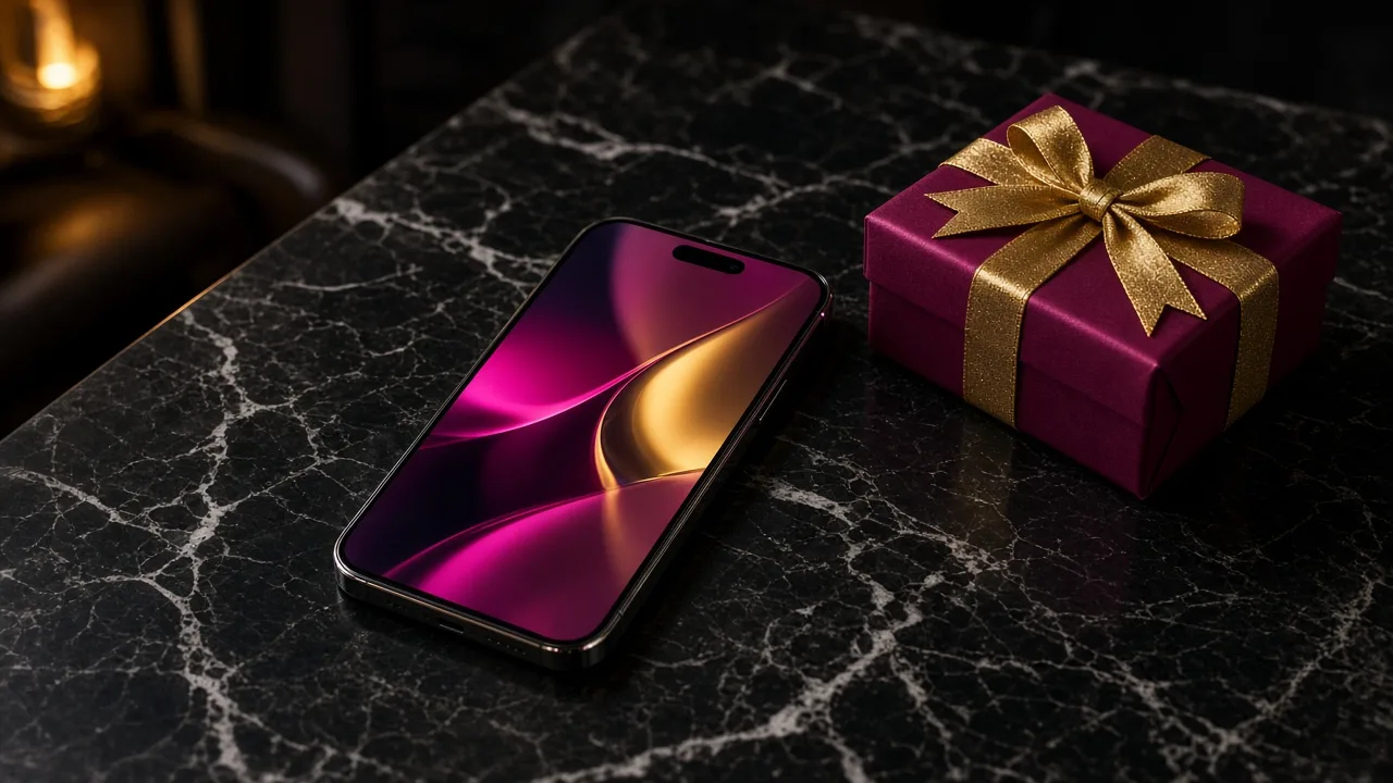 NV Casino App, Smartphone in Magenta